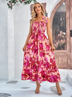 Printed Sleeveless Maxi Dress: Summer Elegance