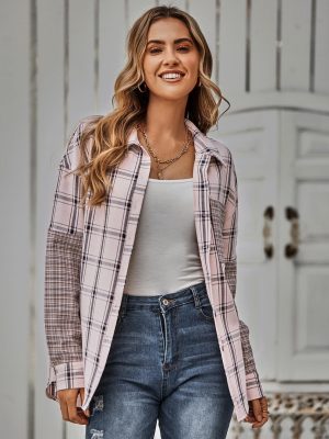 Plaid Stitching Shirt – Autumn Casual