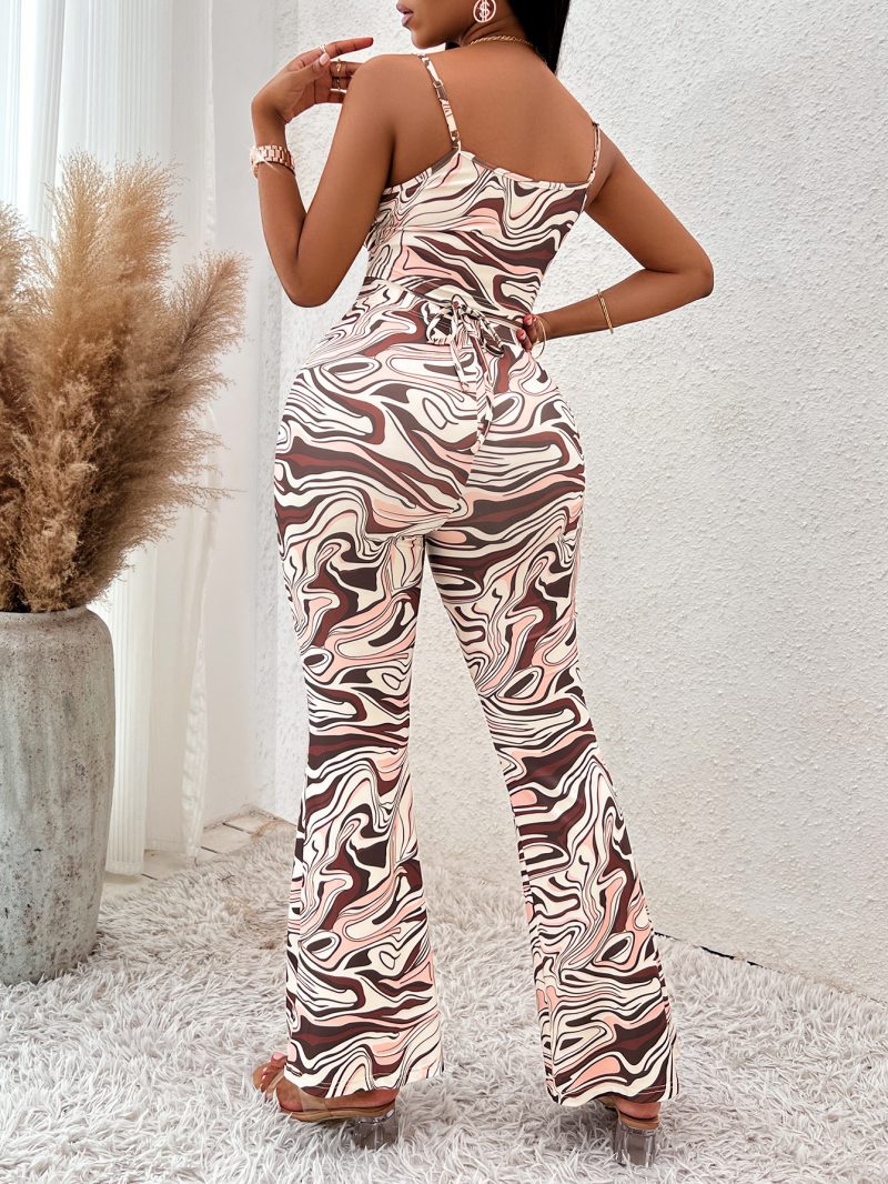 Summer Sexy Printed Sling Long Jumpsuit - Image 5