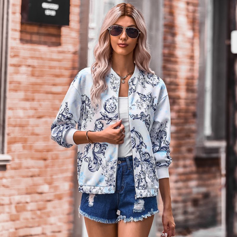 Casual Thin Print Top for Women - Autumn/Winter Fashion - Image 4