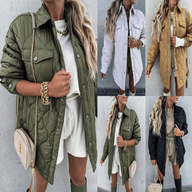 Plaid Trendy Cotton-Padded Coat - Autumn/Winter - Image 5