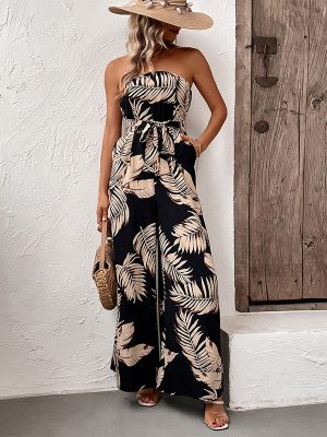 Printed Tube Top Jumpsuit – Summer Chic