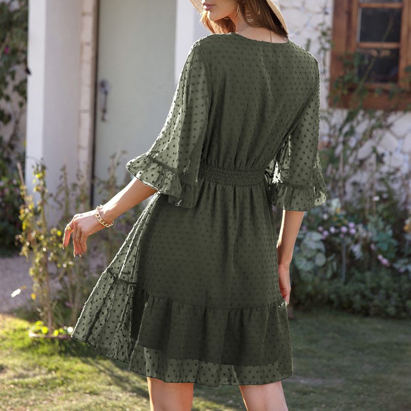 Polka Dot Chiffon Dress - Summer Chic - Image 3