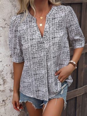 Short Sleeve Color Matching Shirt – Summer Chic