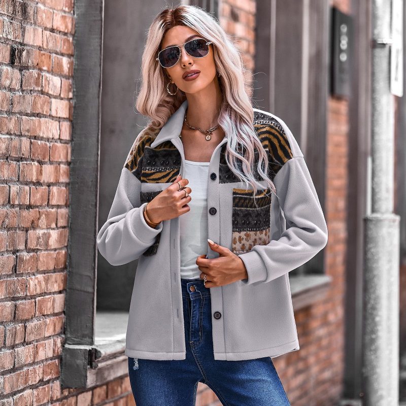 Stitching Baggy Coat Shacket - Women's Autumn/Winter Top - Image 4