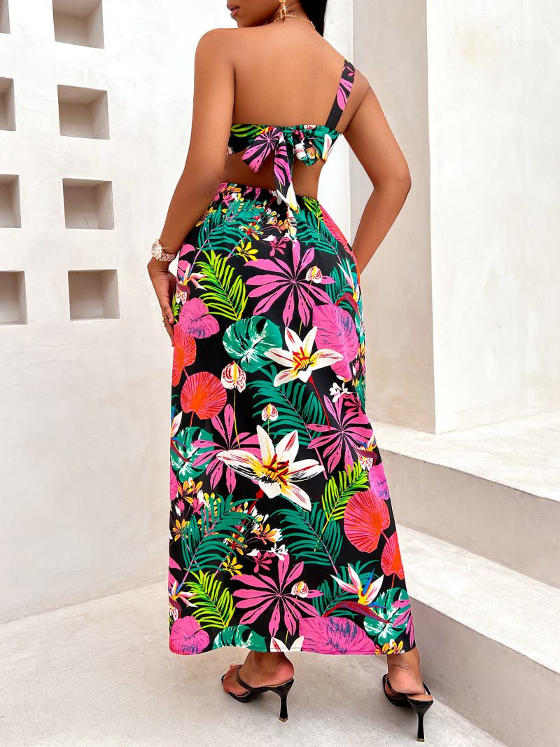 Floral Print Slit Dress - Summer Sexy Chic - Image 5