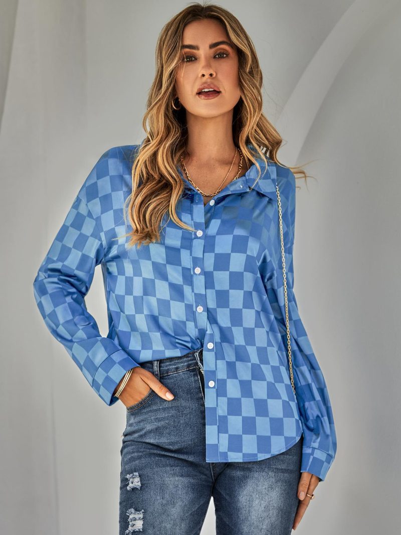 Checked Cardigan Shirt - Winter Style - Image 2