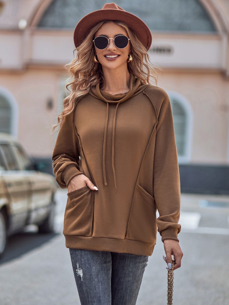 Casual Turtleneck Patchwork Loose Sweater - Image 3