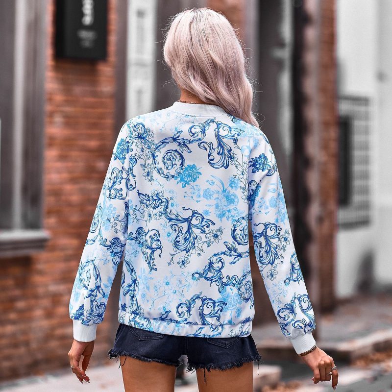 Casual Thin Print Top for Women - Autumn/Winter Fashion - Image 2