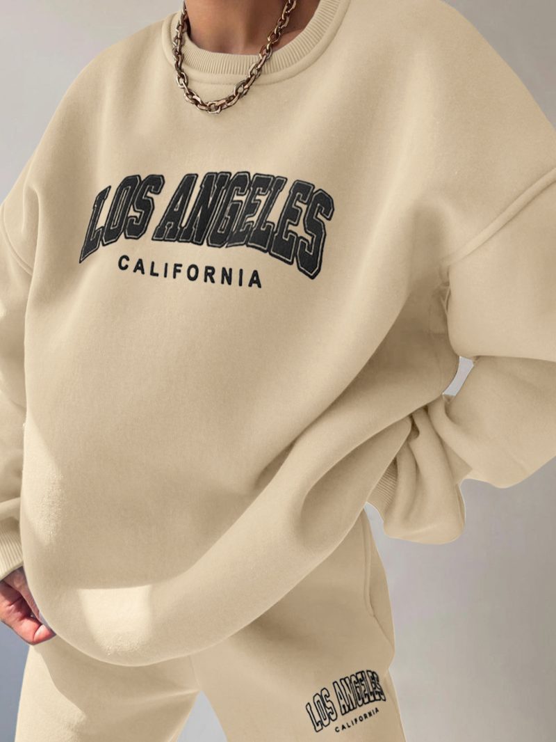 Winter Casual Solid Color Round Neck Suit - Image 3