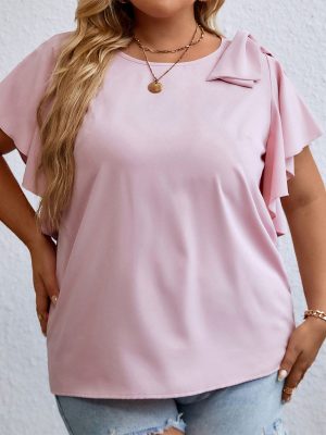 Loose Ruffle Sleeve Top – Summer Casual