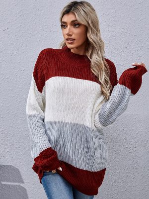 Chic Long Sleeve Mid-Length Sweater