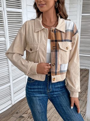 Stylish Color Matching Women’s Jacket