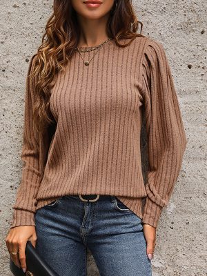 Women’s Long-Sleeved Bubble Sleeve Top