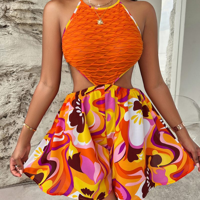 Bright Color Halter Jumpsuit – Sexy Summer Style - Image 2