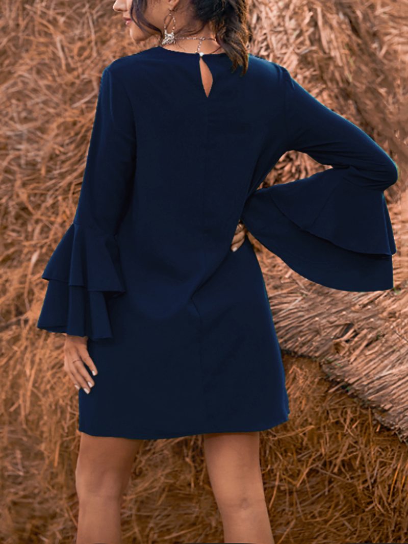 Loose Crew Neck Dress - Autumn/Winter - Image 5