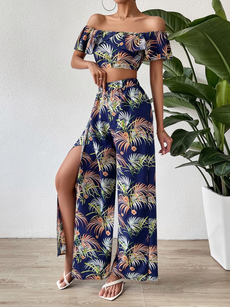 Tropical Off-Shoulder Suit - Summer Bliss - Image 4
