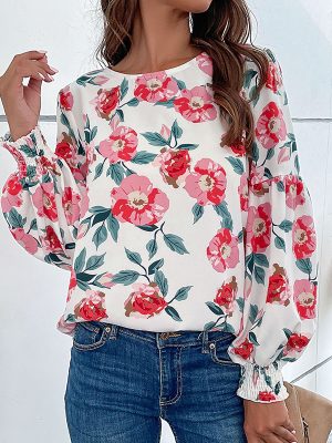 Printed Long-Sleeve Shirt – Autumn Elegance