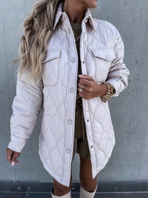 Plaid Trendy Cotton-Padded Coat – Autumn/Winter