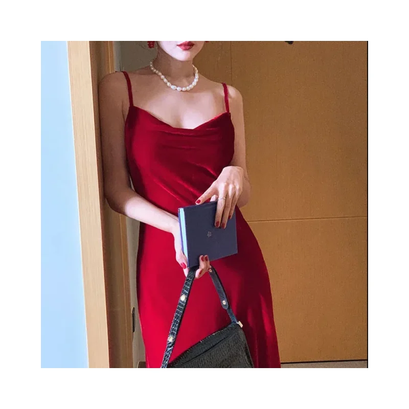 Eco Chic Velvet Slip Dress - Image 4