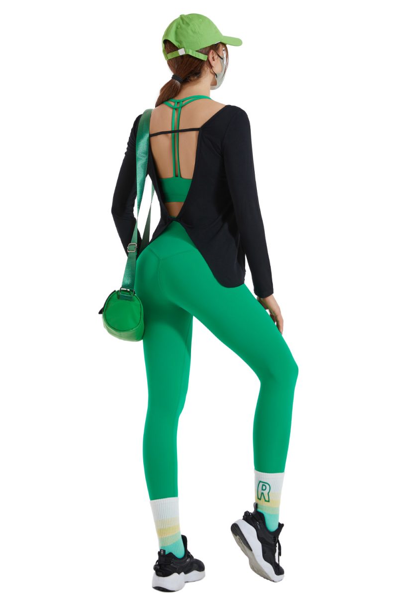 High Waist Yoga Suit: Belly Contracting Tights - Image 4