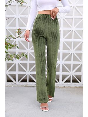 Women’s Solid Color Corduroy Casual Pants