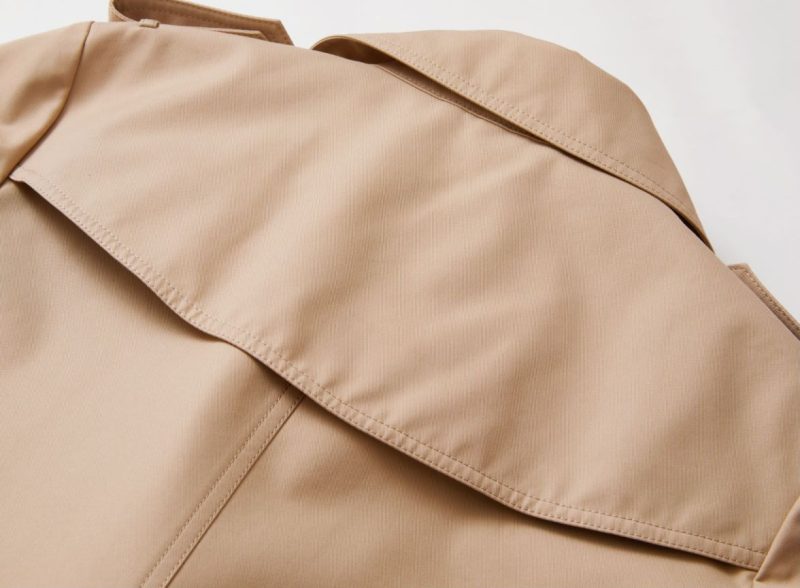 British Spring Autumn Mid-Length Trench Coat - Image 7