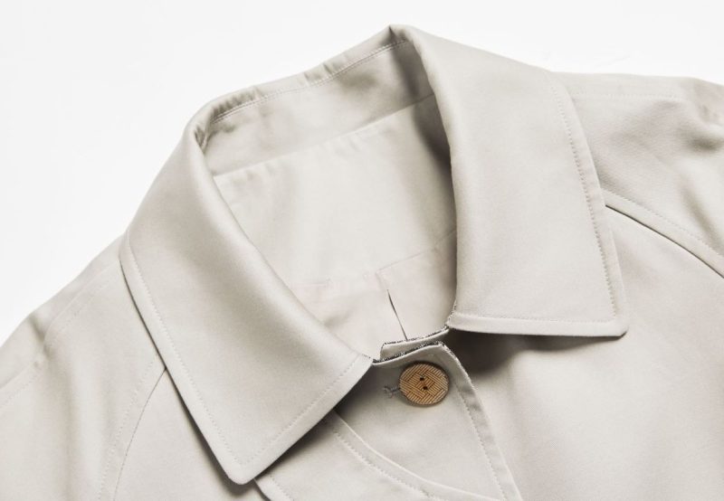 Thick Crisp Stitching Plaid Trench Coat - Image 4
