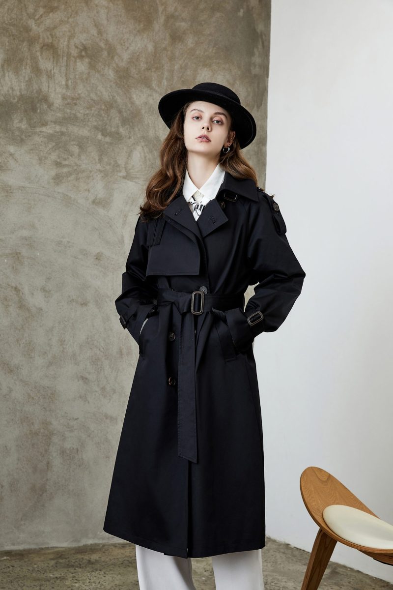 Korean Overknee Waist-Control Trench Coat - Image 2