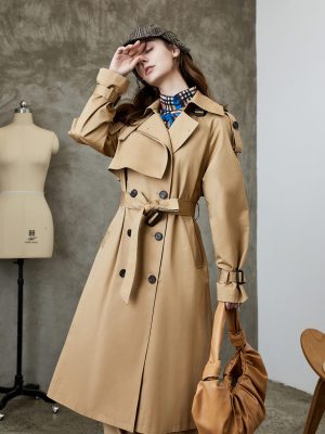 Korean Overknee Waist-Control Trench Coat