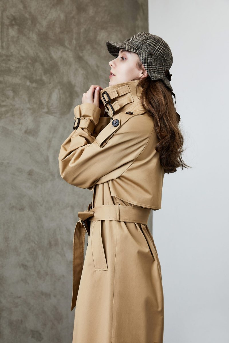 Korean Overknee Waist-Control Trench Coat - Image 6