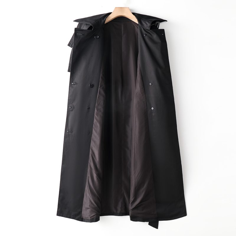Korean Overknee Waist-Control Trench Coat - Image 9