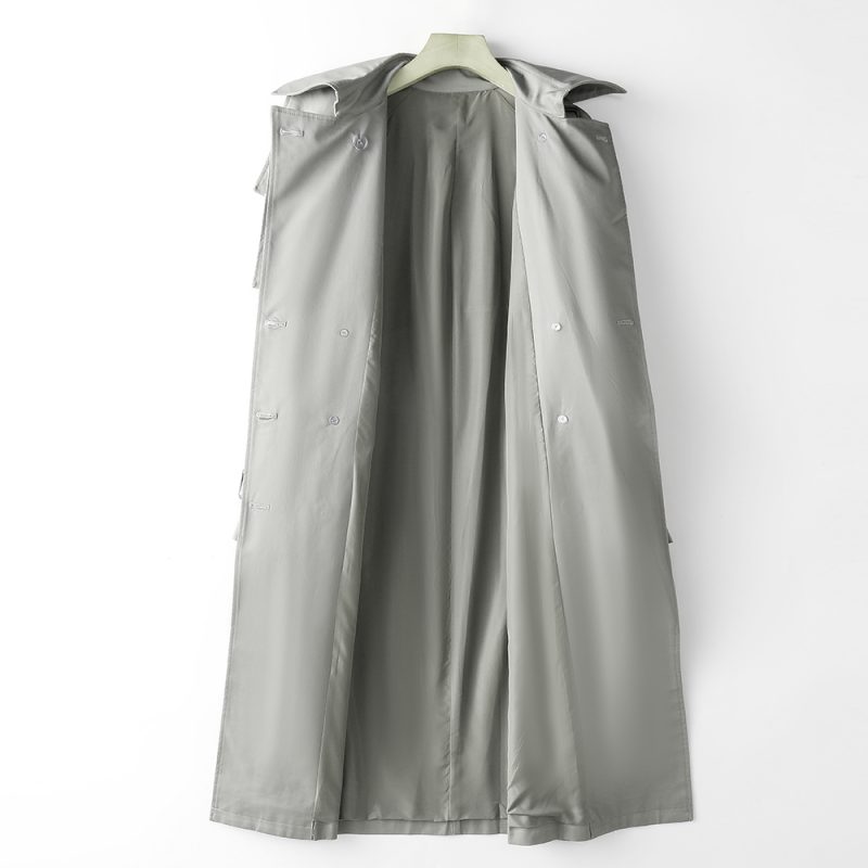 Korean Overknee Waist-Control Trench Coat - Image 14
