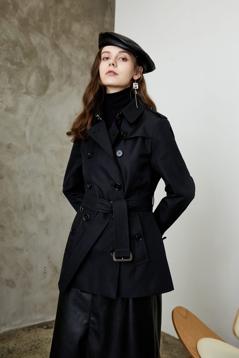 Elegant British Spring Autumn Trench Coat - Image 7
