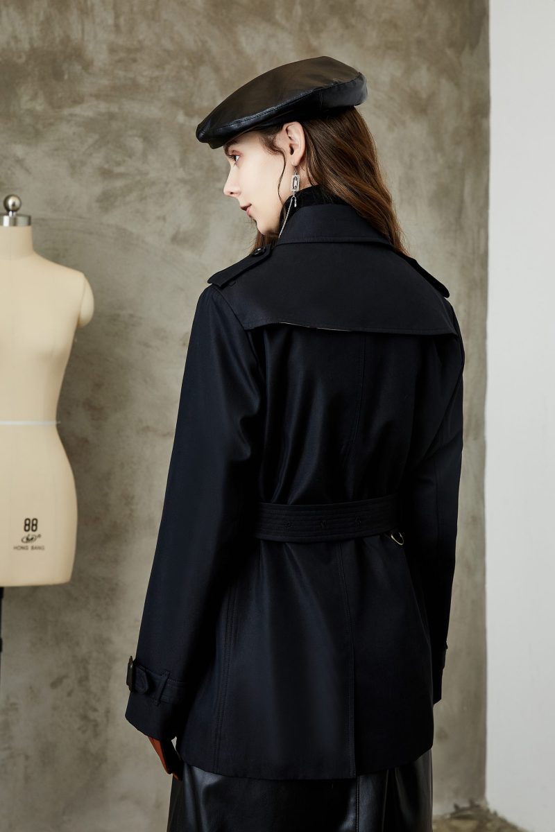 Elegant British Spring Autumn Trench Coat - Image 8