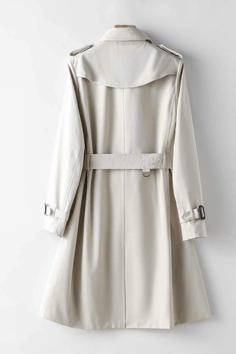 Elegant British Spring Autumn Trench Coat - Image 10