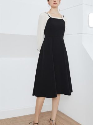 Elegant Slimming Office Patchwork Dress