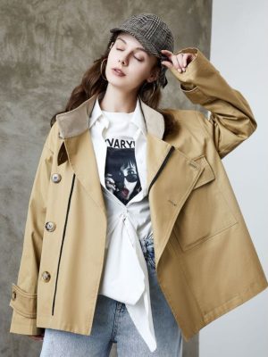 Korean Profile Loose Cargo Trench Coat