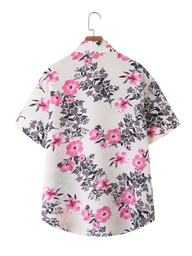 Chic Lace Collar Short Sleeve Shirt: A Summer Wardrobe Essential - Image 2