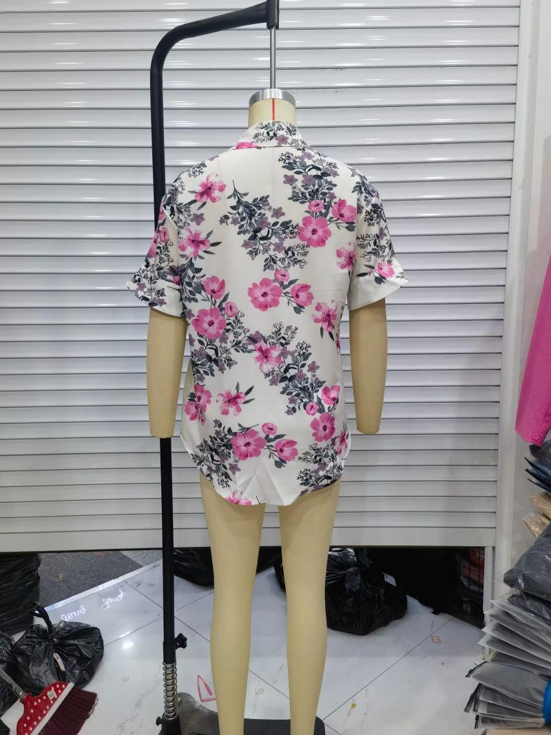 Chic Lace Collar Short Sleeve Shirt: A Summer Wardrobe Essential - Image 11