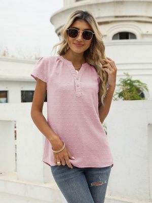 Chic Jacquard Chiffon Shirt: Summer Comfort