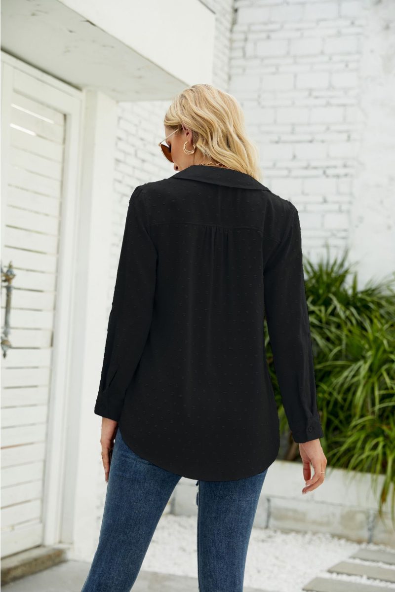 Stand Collar Jacquard Shirt: Chic Winter Style - Image 14