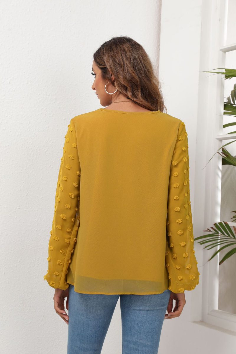 Chic V-Neck Chiffon Shirt: Stylish Spring/Summer Wear - Image 6