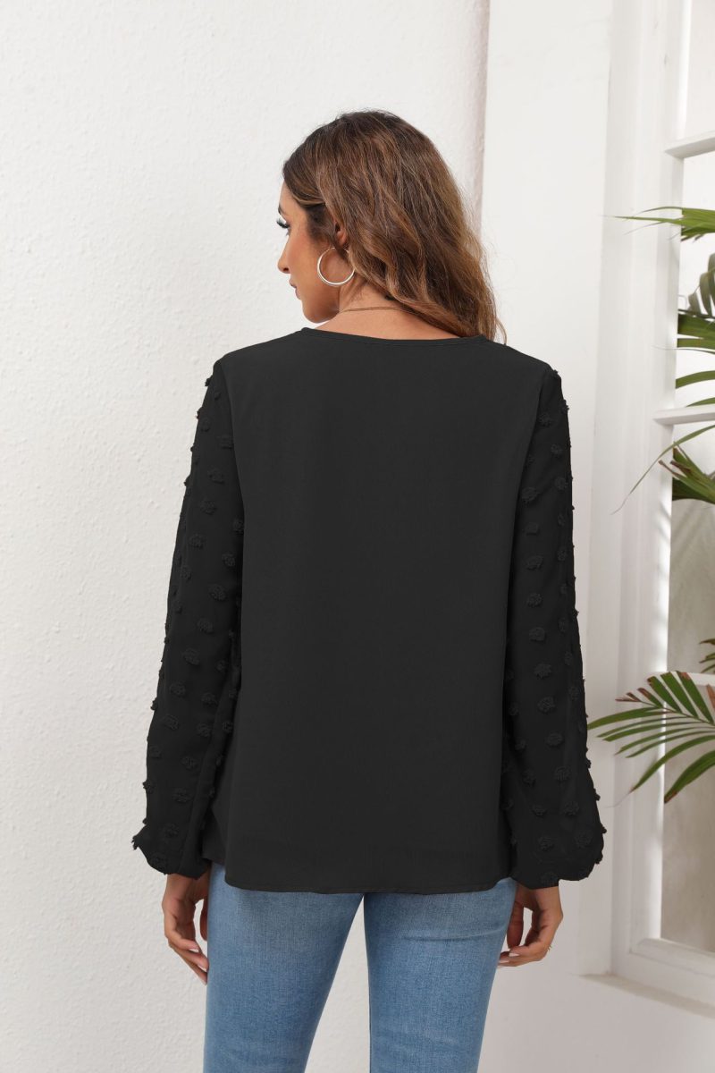 Chic V-Neck Chiffon Shirt: Stylish Spring/Summer Wear - Image 8
