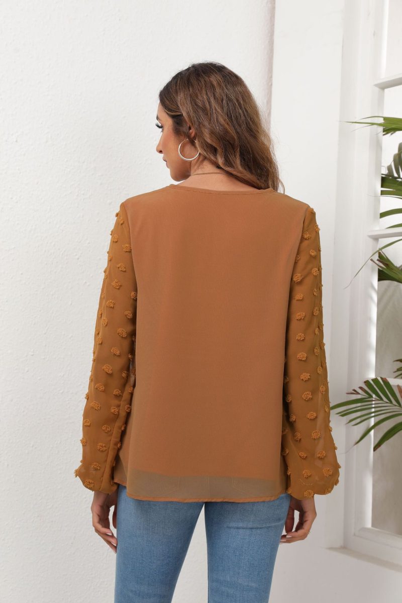 Chic V-Neck Chiffon Shirt: Stylish Spring/Summer Wear - Image 10