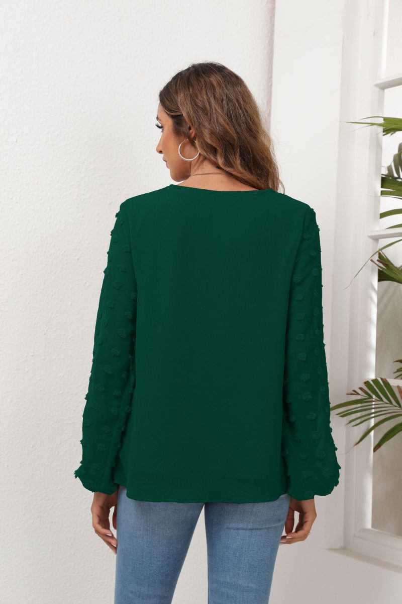 Chic V-Neck Chiffon Shirt: Stylish Spring/Summer Wear - Image 14