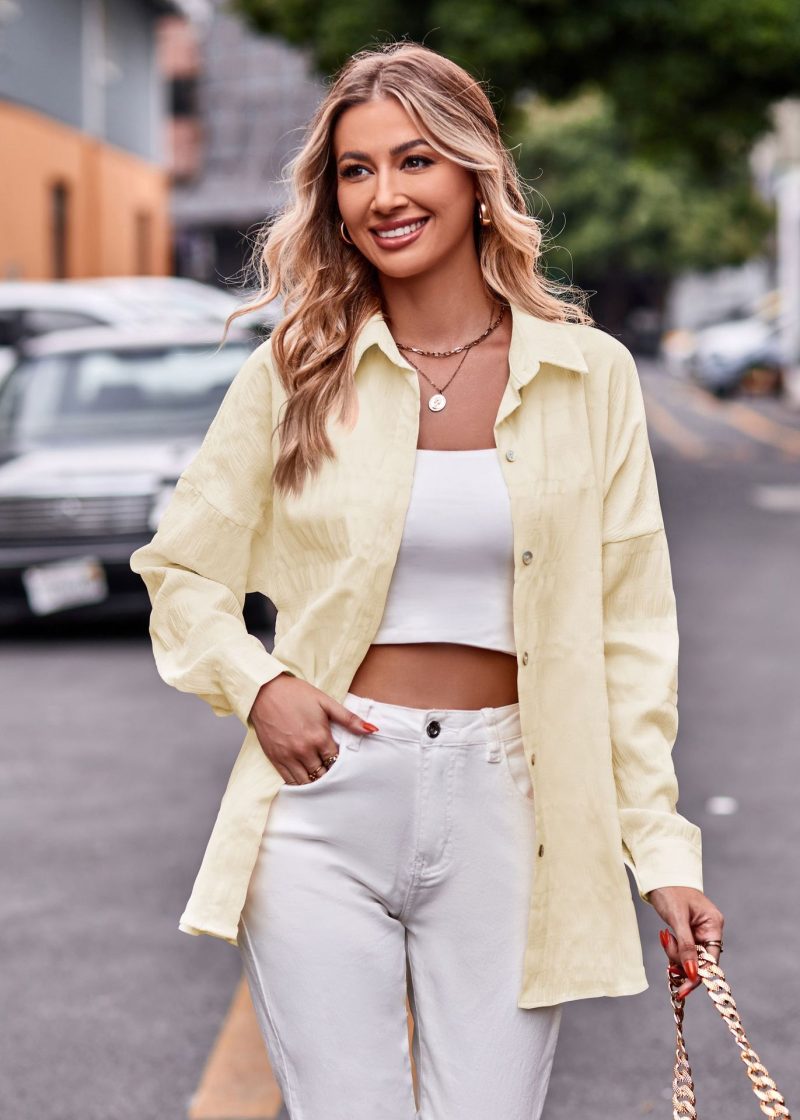 Chic and Cozy: Casual Bubble Grid Plaid Overshirt - Image 4