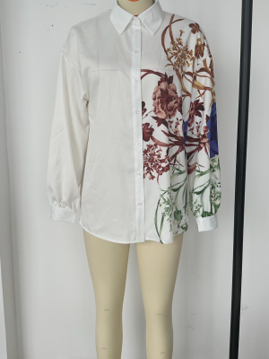 Vintage White Casual Shirt: Niche Chic Top for Stylish Women