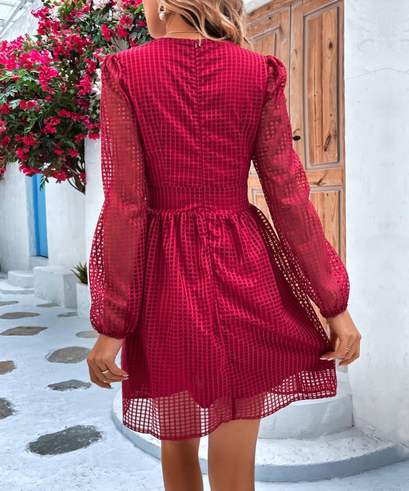 Spring Summer Elegant Slim Mid-Length Dress for Women - Image 4