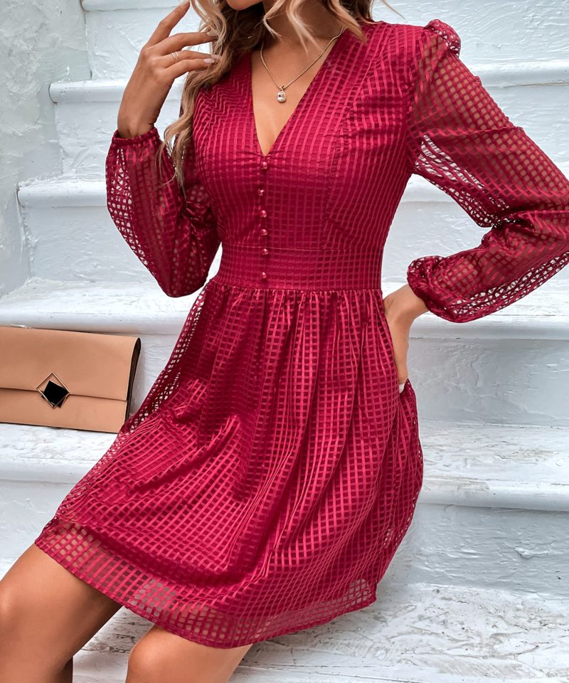 Spring Summer Elegant Slim Mid-Length Dress for Women - Image 5